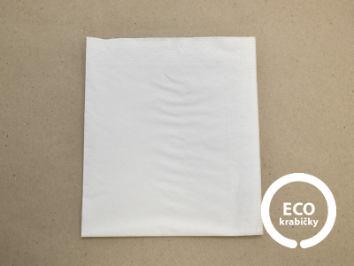 Papírové ubrousky přírodní bílé 24 cm 2 vrstvý